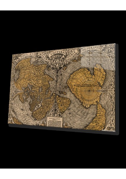 - Eski Dünya Haritası Cam Tablo