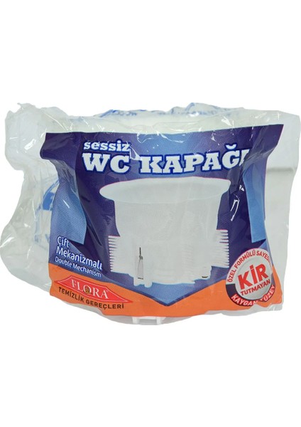 Sessiz Wc Kapağı Çift Mekanizmalı Kir Tutmayan Kaygan Yüzey Beyaz Renk