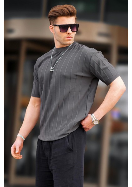 Erkek Antrasit Tişört 5684