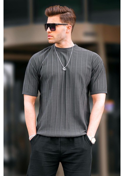 Erkek Antrasit Tişört 5684 modelleri