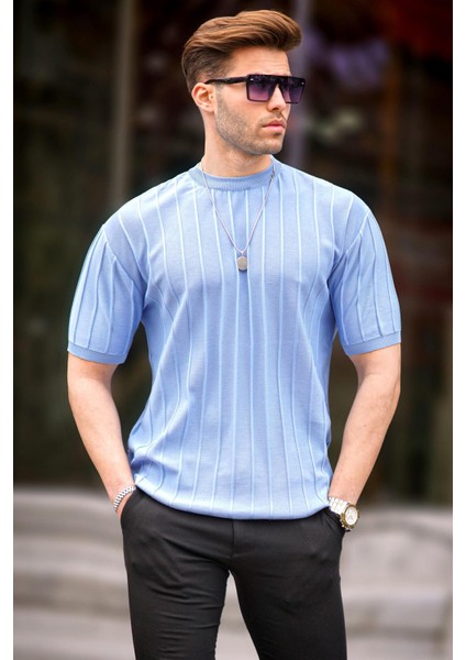 Mavi Tişört Erkekler İçin Kısa Kol Modern Stil %80 Poliamid L Beden fiyatları