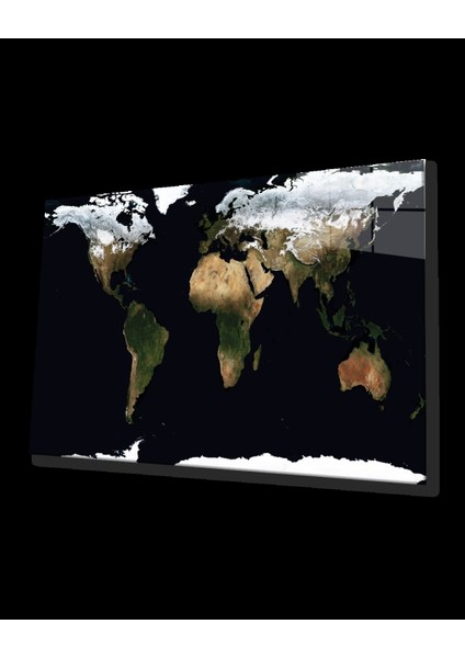 - Dünya Haritası Cam Tablo