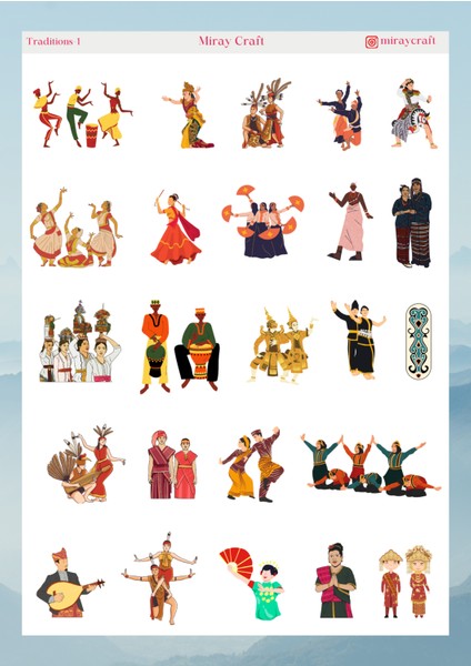 Kültür Temalı 12*17 cm Sticker