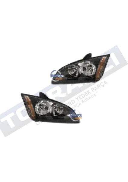 Ön Far Takım Sağ ve Sol Siyah | Ford Focus 2 2005-2008