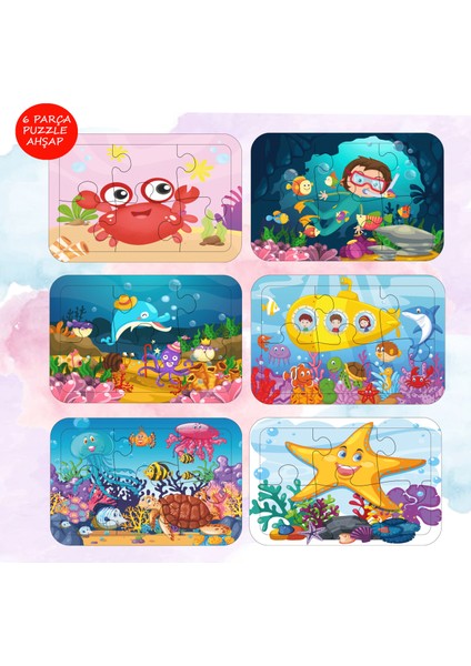 Eğlenceli Deniz , Çiftlik ve Uzay Ahşap Yapboz Puzzle Bir Aradaçocuk Puzzle