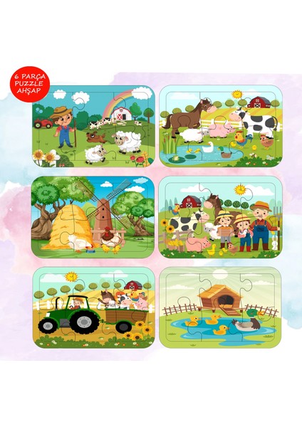 Eğlenceli Deniz , Çiftlik ve Uzay Ahşap Yapboz Puzzle Bir Aradaçocuk Puzzle
