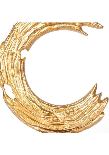 Metal Dekor Yarım Ay Figürlü Obje Gold-Siyah 27 x 14 x 40 cm . modelleri