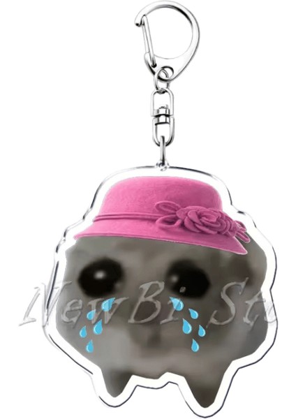 Eğlenceli Meme Im Sadece Bir Kız Üzgün Hamster Anahtarlık Anahtarlıklar Aksesuarlar Için Yüzük Çanta Komik Kolye Anahtarlık Takı Hayranları Hediyeler (Yurt Dışından)