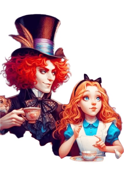 Disney Dıy Harikalar Diyarında Sayılarla Çizim Sayılarla Yağlı Boya Karikatür Alice El Boyaması Akrilik Hediye Duvar Dekoru Renk: DSN-3172-ZD / Boyut (Cm): 30X30CM Çerçeve Yok (Yurt Dışından)