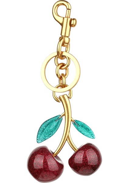 Kadın Çanta Için Yeni Kırmızı Kiraz Kolye Anahtarlık Charm Internet-Ünlü Kristal Kiraz Kolye Yüksek Dereceli Çanta Aksesuarları (Yurt Dışından)