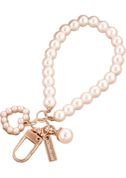 Sevimli Inci Anahtarlık Lüks Kadın Takı Parlak Inci Boncuk Kabuk Telefon Çanta Sırt Çantası Charm Aksesuar Araba Anahtar Anahtarlık Kolye (Yurt Dışından)