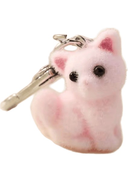 1 Adet Sevimli 3D Akın Kitten Anahtarlık Kedi Çift Cep Telefonu Kolye Araba Anahtarlık Kulaklık Sırt Çantası Charms Çanta Dekor Renk: Pembe (Yurt Dışından)