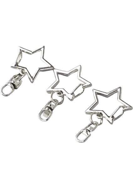 10 Adet Yeni Yıldız Pentagram Hollow Anahtarlık Yüzük Anahtarlık Dıy Aksesuarları Istakoz Toka Anahtarlık Takı Yapımı Bulgularrenk:gümüş (Yurt Dışından)