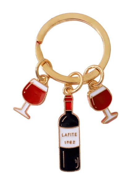 Sevimli Simülasyon Bira Dağı Kırmızı Şarap Anahtarlık Hatıra Hediye Kadın Sırt Çantası Süsler Araba Anahtar Yüzük Aksesuarları Parti Takırenk:c (Yurt Dışından)