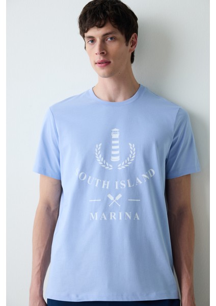 Blue Anchor Şortlu Çok Renkli Pijama Takımı