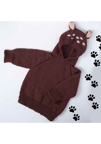 La Mia Natural Wool Koyu Kahverengi El Örgü ipi - H6 - 33603 modelleri