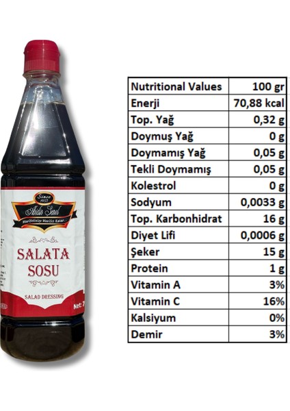 Abidin Şenol Salata Sosu 1000 gr 12 Adet fiyatları