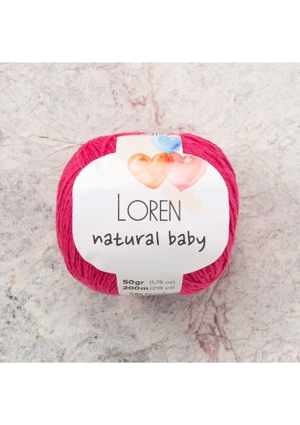 Natural Baby Pembe El Örgü ipi - R095 - 33928