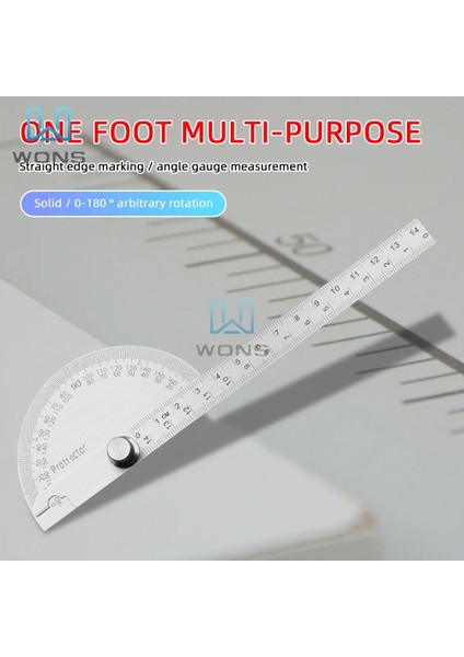 10 cm 180 Derece Katı Paslanmaz Çelik Ağaç Işleme Kare 180 Derece Yarım Daire Iletki Metal Açı Bulucu Gonyometre Açı Cetveli (Yurt Dışından) indirimleri