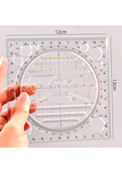 Öğrenciler Öğretmenler Için Mavi Çok Fonksiyonlu Dönebilen Çizim Cetveli Ölçme Aracı (Yurt Dışından) modelleri