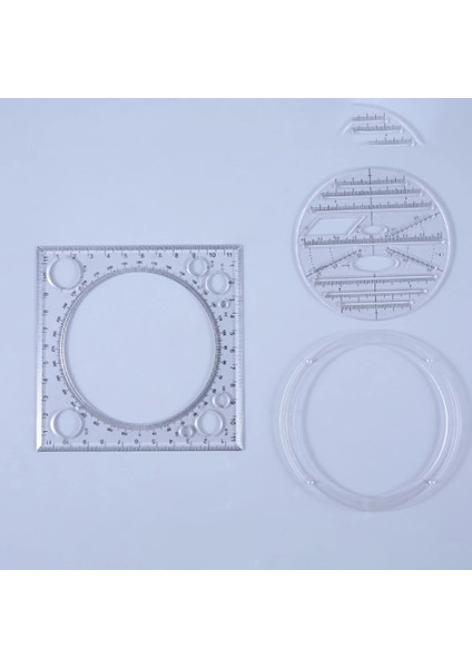 Öğrenciler Öğretmenler Için Mavi Çok Fonksiyonlu Dönebilen Çizim Cetveli Ölçme Aracı (Yurt Dışından) fırsatları
