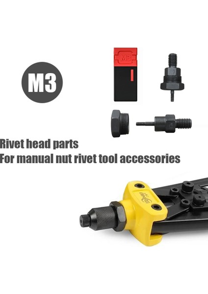 M10 Somun Perçin Aracı Manuel Mandreller M3-M12 Perçin Somunları Perçin Somun Düz Kafa Ekleme Somunu Metrik Dişli Nutsert Cıvata Araçları Aksesuarları (Yurt Dışından)