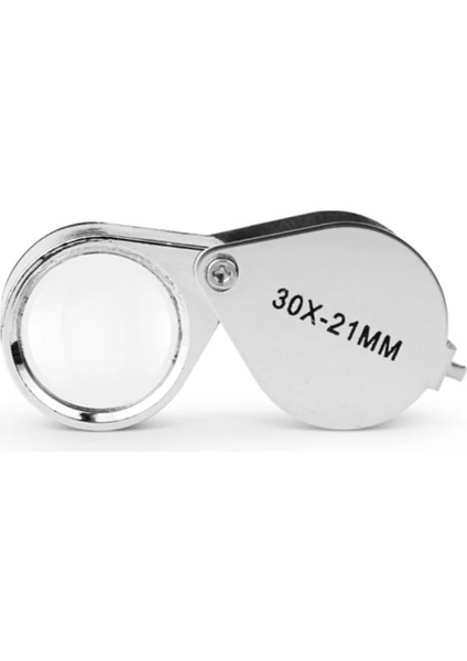30X21 Metal Takı Büyüteç Kuyumcular Göz Aracı Mücevherat Katlanır Büyüteç Cam Lens Büyüteç Üçlü Cam Takı Elmas (Yurt Dışından) fırsatları
