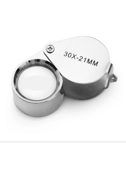 30X21 Metal Takı Büyüteç Kuyumcular Göz Aracı Mücevherat Katlanır Büyüteç Cam Lens Büyüteç Üçlü Cam Takı Elmas (Yurt Dışından) indirimleri