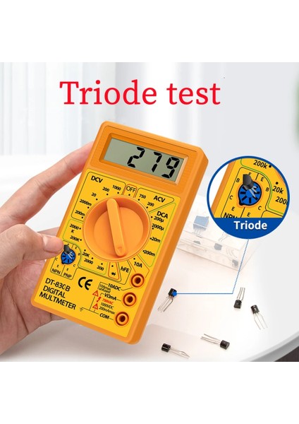 Siyah DT830B Dijital Çoklu Metre Mini Evrensel El Çoklu Metre Elektrikli Alet (Yurt Dışından) indirimleri