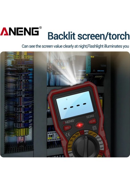 SZ302 Kırmızı Aneng SZ302 SZ301 Dijital Multimetre 2000 Sayım Profesyonel Akıllı Multimetro Otomatik Voltmetre Ac Dc Gerilim Direnç Test Cihazları (Yurt Dışından)