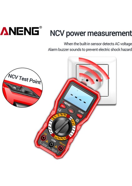 SZ302 Kırmızı Aneng SZ302 SZ301 Dijital Multimetre 2000 Sayım Profesyonel Akıllı Multimetro Otomatik Voltmetre Ac Dc Gerilim Direnç Test Cihazları (Yurt Dışından)