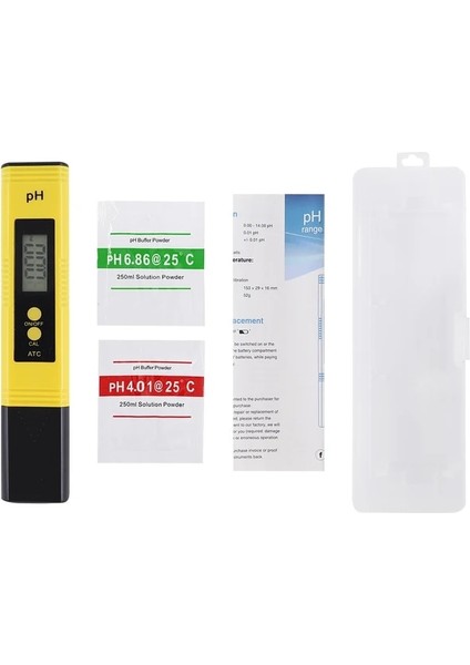 Plastik Kutu ile Ph Metre 0.01 Yüksek Hassasiyetli Su Kalitesi Test Cihazı ile 0-14 Ölçüm Aralığı Uygun Akvaryum Yüzme Havuzu (Yurt Dışından)