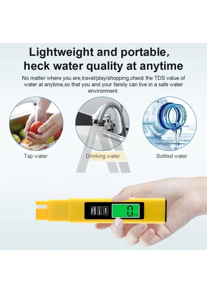 Beyaz 3 In 1 Dijital/tds/ec/termometre Ölçer Test Cihazı Kalem Iletkenlik Su Saflık Filtresi Hidroponik Akvaryum Havuzu Monitörü (Yurt Dışından) modelleri