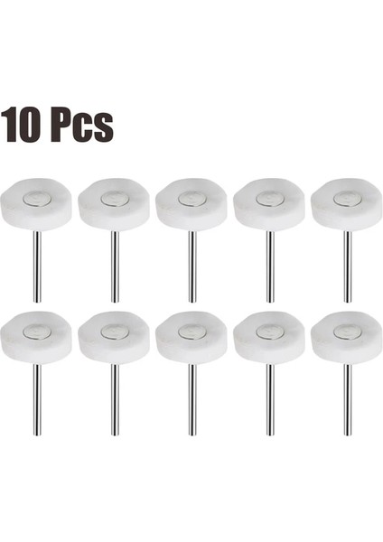 Beyaz 10 Adet 23MM Kumaş Parlatma Çarkı Döner Alet Aksesuarı Parlatma Pedi Ince Parlatma Taşlama Takı Metal Mobilya (Yurt Dışından)