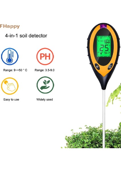Bir Boyut Dijital 4 In 1 Toprak Ph Ölçer Nem Monitörü Sıcaklık Güneş Işığı Test Cihazı Bahçe Bitkileri Tarım Için (Yurt Dışından) indirimleri