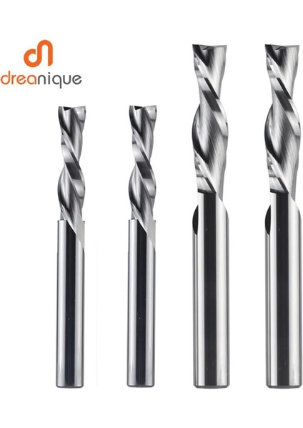 WD2F-D3.1-L17 Dreanique 1 Adet Katı Karbür Freze Kesici 3.175 4 6 8mm 2 Flüt Spiral Yönlendirici Bit Karbür End Mill Ahşap Mdf Aşağı Kesim (Yurt Dışından)