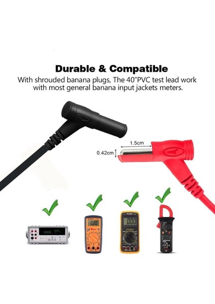 1000V 10A Uç 1 Çift Dijital Multimetre Probu Yumuşak Silikon Tel Iğne Ucu Timsah Klipsli Evrensel Test Uçları LED Test Cihazı Için Multimetre (Yurt Dışından) indirimleri