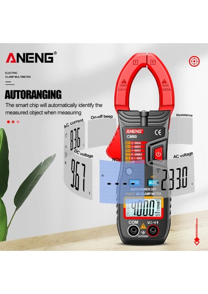 2 Adet Prob Aneng CM80 4000 Sayım Akıllı Dijital Pens Metre Dc/ac Akım Gerilim Direnç Test Cihazı Otomatik Aralığı Ncv Test Cihazı Multimetre (Yurt Dışından) modelleri
