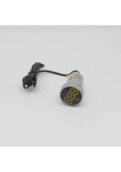 Sarı -20-+199°C Sıcaklık Yuvarlak Panel LED Dijital Ekran Sıcaklık Ölçer AC50-380V Mini Test Cihazı Dedektör Ölçer Elektrikli (Yurt Dışından)