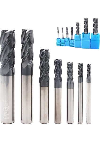 1 Adet, 3X4DX50L-4F HRC50 HRC50 55 65 4 Flüt Tungsten Karbür Çelik Frezeler Kesici Takım End Mill Freze Kesicisi Alaşım Kaplama Cnc Işleme (Yurt Dışından)