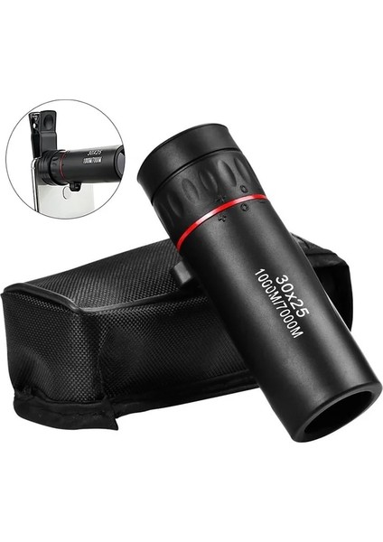 Telefon Klipsi ile Mini Taşınabilir Yakınlaştırma Kapsamı 30X25 Monoküler Teleskop Seyahat Avcılık Için Su Geçirmez 10X Kapsam (Yurt Dışından)