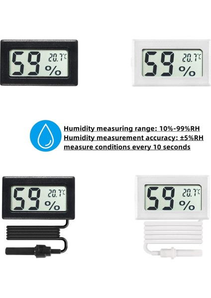 T-Black Mini Dijital LCD Kapalı Uygun Sıcaklık Sensörü Nem Ölçer Termometre Higrometre Ölçer (Yurt Dışından) indirimleri