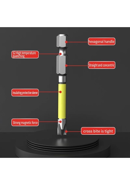 2 Adet 65MM Sarı Manyetik Özel Çapraz Tornavida Bit Somun Sürücüleri Fph2 Soket Anahtarı Elektrikçi Elektrikli El Aletleri 65MM 110MM Tornavida Bit Seti (Yurt Dışından)