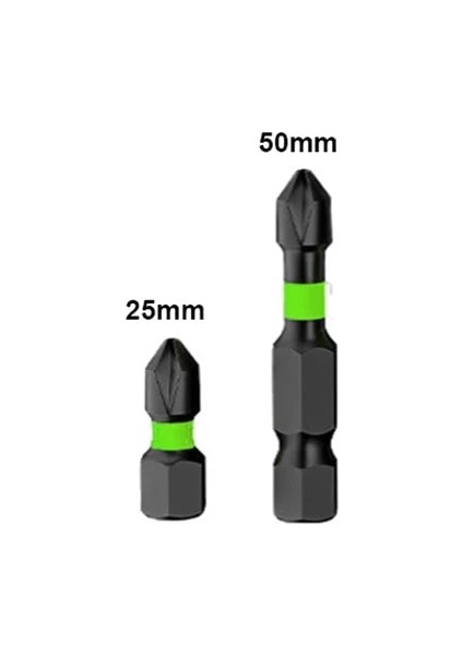 2 Adet 2/4/6 Adet Manyetik Toplu Kafa Darbe Güçlü Çapraz Yüksek Sertlik 25/50/65/70/90MM Anti Kaymaz Su Geçirmez Ph2 Tornavida Seti (Yurt Dışından)