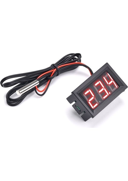 Kırmızı 12V Dijital Sıcaklık Sensörü Ölçer Termometre Higrometre Ölçer Dijital Sıcaklık Kontrolü 24V Ntc 3950 10K1% Sensör ile (Yurt Dışından)