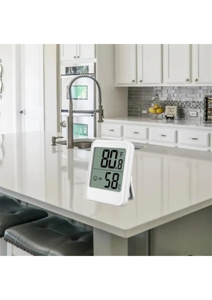 MC40 Siyah LCD Dijital Termometre Higrometre Termostat Iç Mekan Sıcaklık Sensörü Nem Ölçer Ölçer Aletleri Dış Hava Istasyonu (Yurt Dışından)