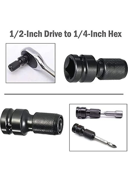 Set Evrensel Adaptif Anahtar Adaptör Soketi Cırcır Tork Anahtarı Adaptörü 1/2 Inç Kare 1/4 Inç Altıgen Cırcır Soket Dönüştürücü (Yurt Dışından) fırsatları