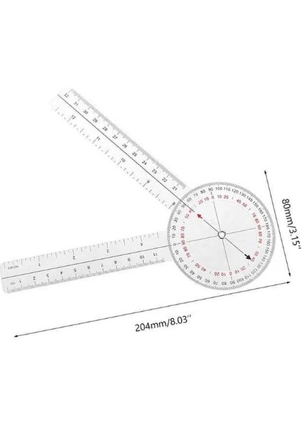 Sarı 1 Adet Pro Çok Cetvel 360 Derece Gonyometre Açısı Tıbbi Omurga Açısı Inklinometre Cetvel Iletki Açı Bulucu Ölçme Aracı (Yurt Dışından)