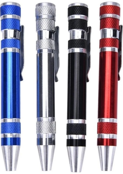 Kırmızı Çok Fonksiyonlu Onarım Çok Fonksiyonlu Tornavida Aracı Kalem Alüminyum Alaşımlı Tornavida 8-In-1precision Set Uygun Onarım Araçları (Yurt Dışından) fırsatları
