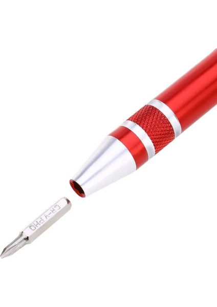 Kırmızı Çok Fonksiyonlu Onarım Çok Fonksiyonlu Tornavida Aracı Kalem Alüminyum Alaşımlı Tornavida 8-In-1precision Set Uygun Onarım Araçları (Yurt Dışından) indirimleri
